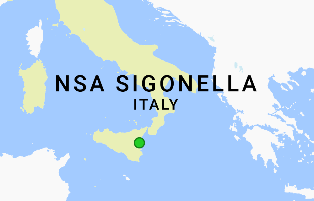 NSA Sigonella, Italy map location